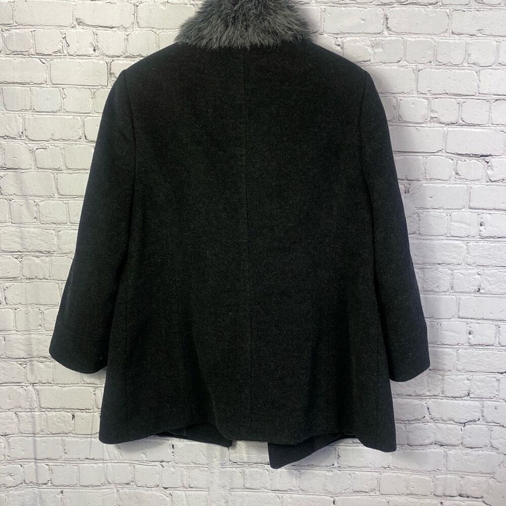 Windsmoor Virgin Wool Cashmere Black Winter Coat Size 10 UK 14 - Picture 8 of 9